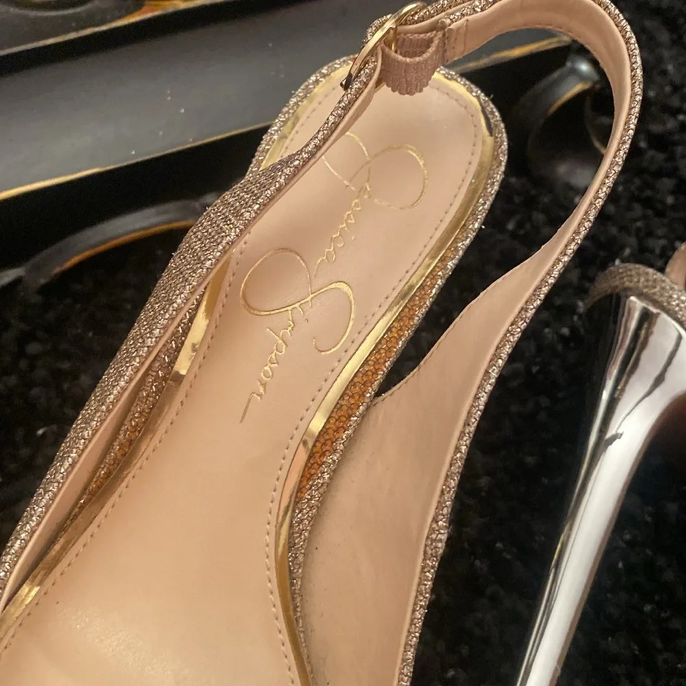Jessica Simpson Sparkly Heels Sz 8 - Picture 5 of 8